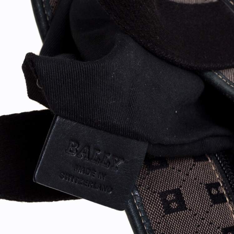 Pre Owned Bally Brown/Black Canvas and Leather Tote