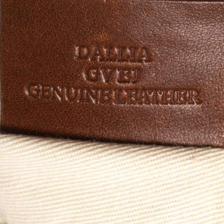 Pre Owned Bally Beige/Brown Canvas and Leather Zip Pocket Satchel
