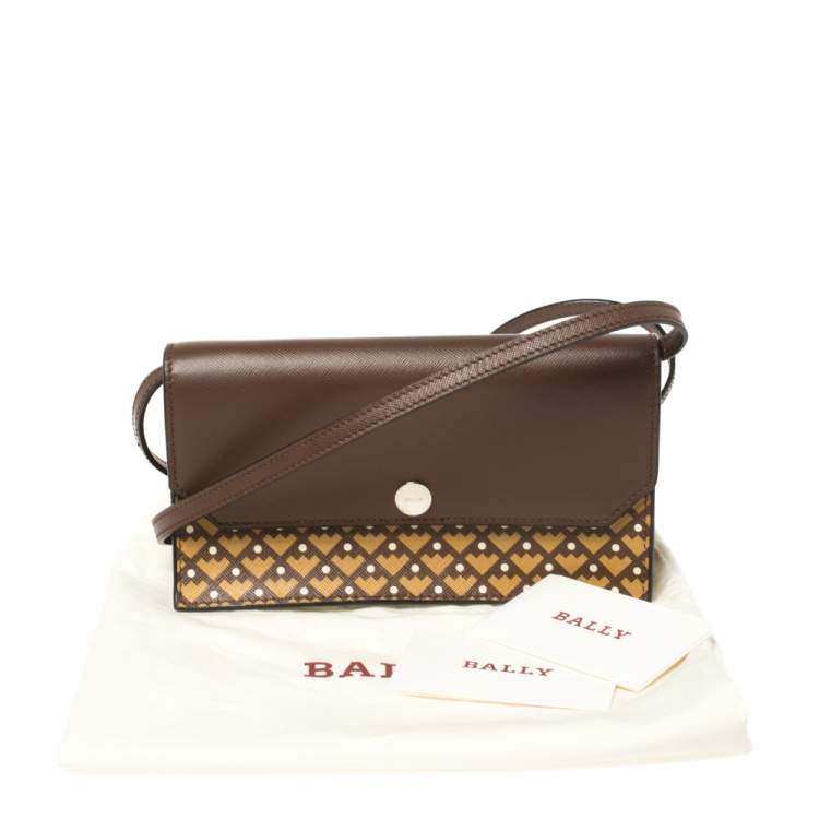 Pre Owned Bally Tri Color Coated Canvas Stafford Crossbody Bag