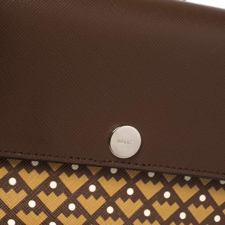 Pre Owned Bally Tri Color Coated Canvas Stafford Crossbody Bag