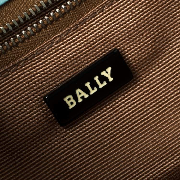 Pre Owned Bally Blue Leather Chain Shoulder Bag