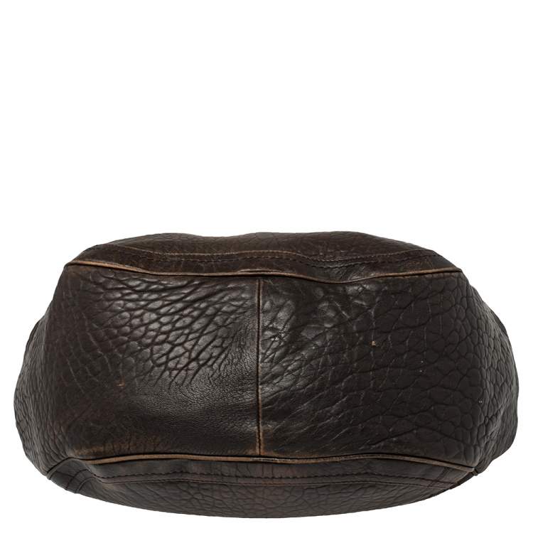 Pre Owned Bally Brown Leather Dasha Hobo