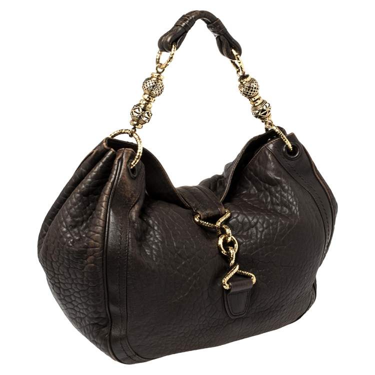 Pre Owned Bally Brown Leather Dasha Hobo