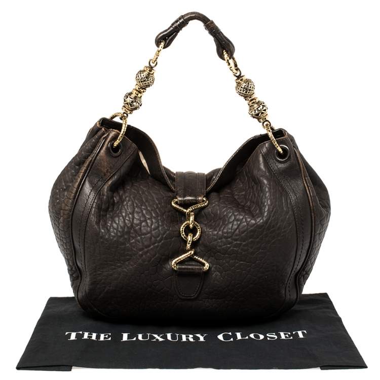 Pre Owned Bally Brown Leather Dasha Hobo