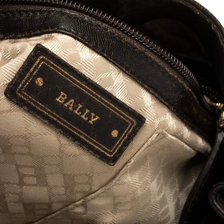 Pre Owned Bally Brown Leather Dasha Hobo