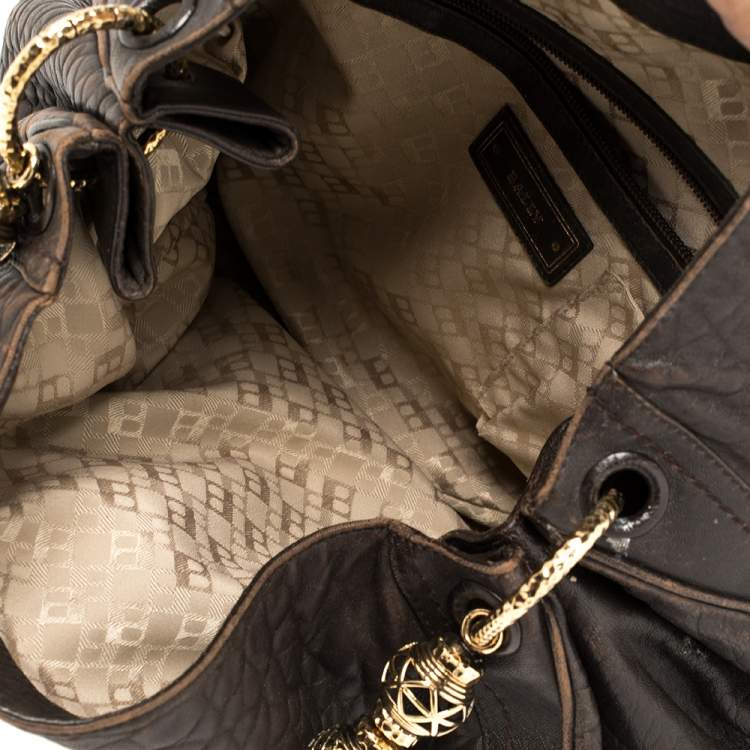 Pre Owned Bally Brown Leather Dasha Hobo