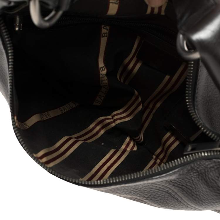 Pre Owned Bally Black Leather Hobo