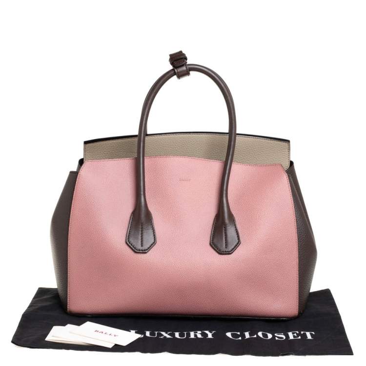 Pre Owned Bally Tri Color Leather Medium Sommet Satchel