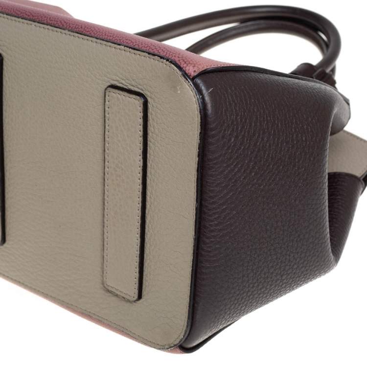 Pre Owned Bally Tri Color Leather Medium Sommet Satchel