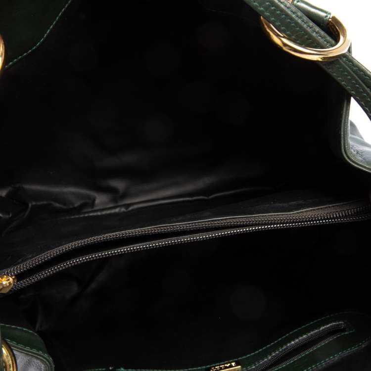 Pre Owned Bally Green Leather Hobo