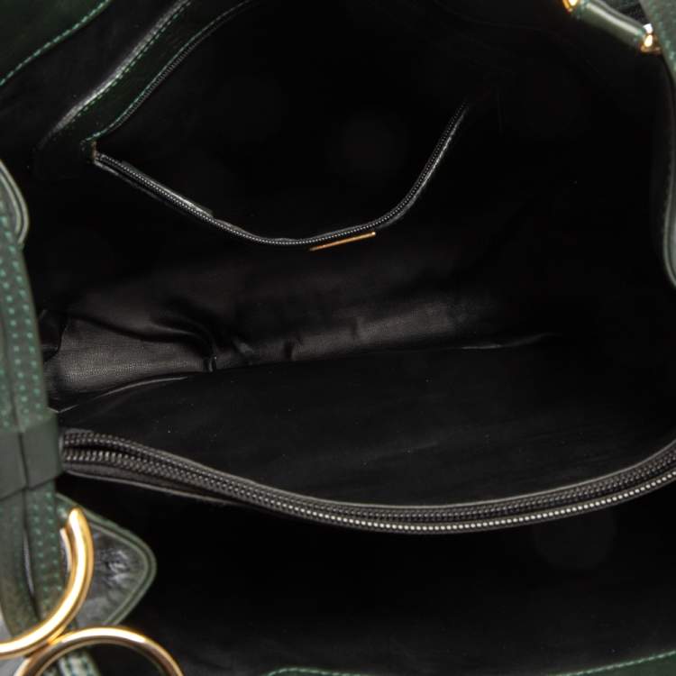 Pre Owned Bally Green Leather Hobo