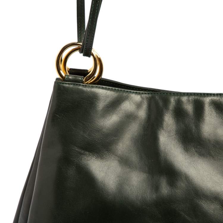 Pre Owned Bally Green Leather Hobo