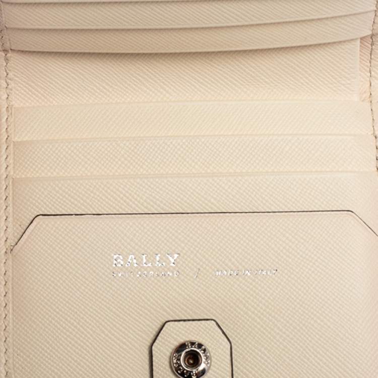 Pre Owned Bally Multicolor Print Leather Compact Wallet