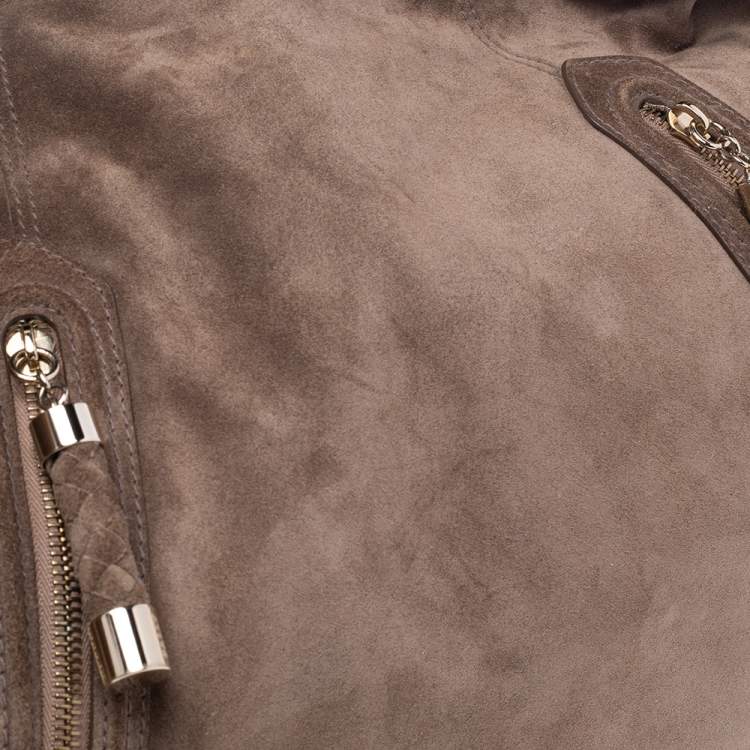 Pre Owned Bally Brown Suede Chain Hobo