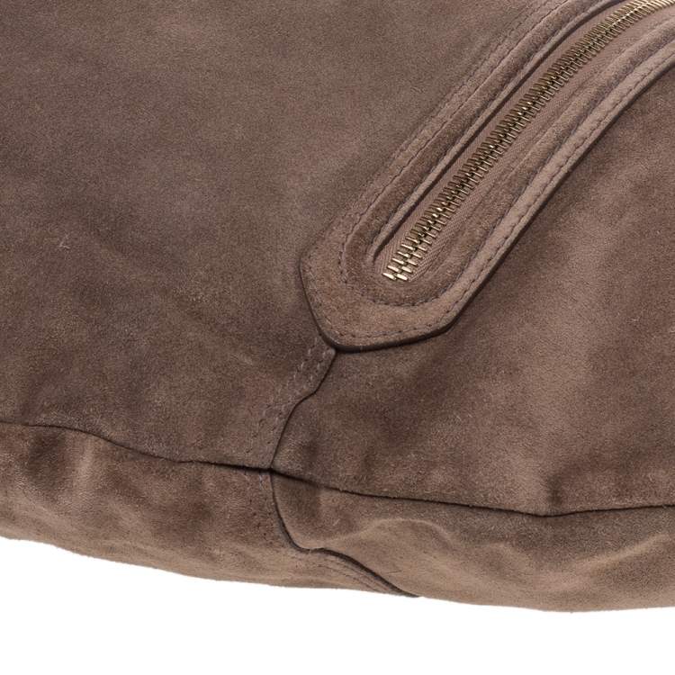 Pre Owned Bally Brown Suede Chain Hobo