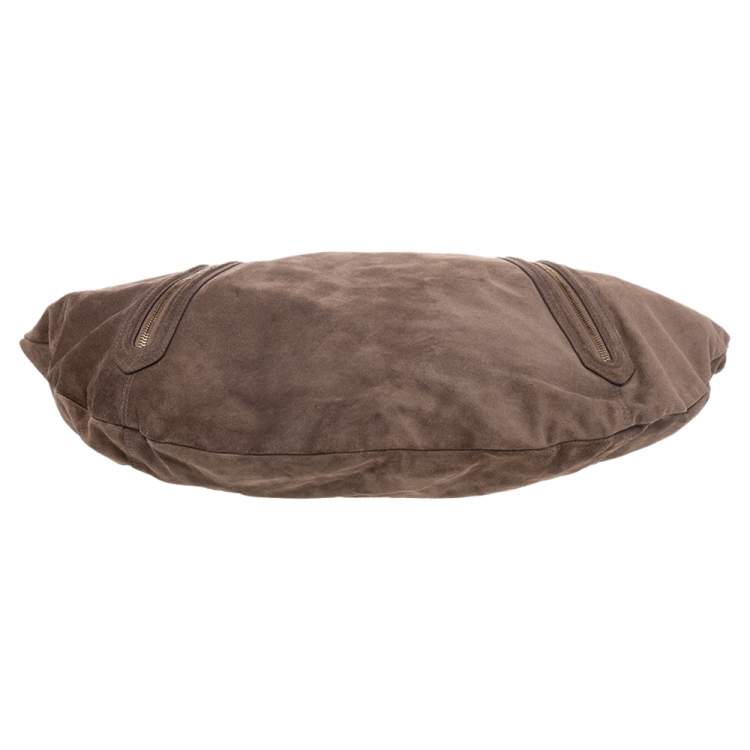 Pre Owned Bally Brown Suede Chain Hobo