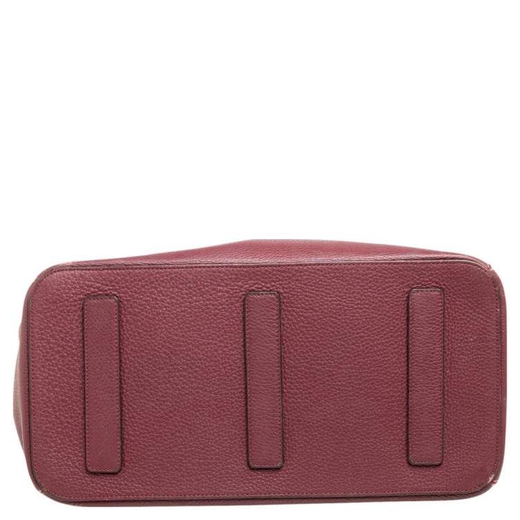 Pre Owned Bally Burgundy Leather Large Sommet Tote