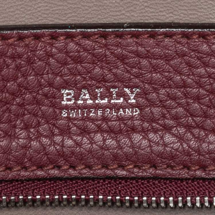 Pre Owned Bally Burgundy Leather Large Sommet Tote