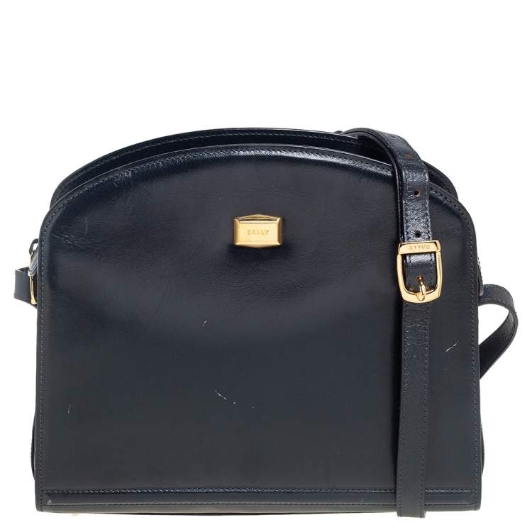 Pre Owned Bally Navy Blue Crossbody Bag
