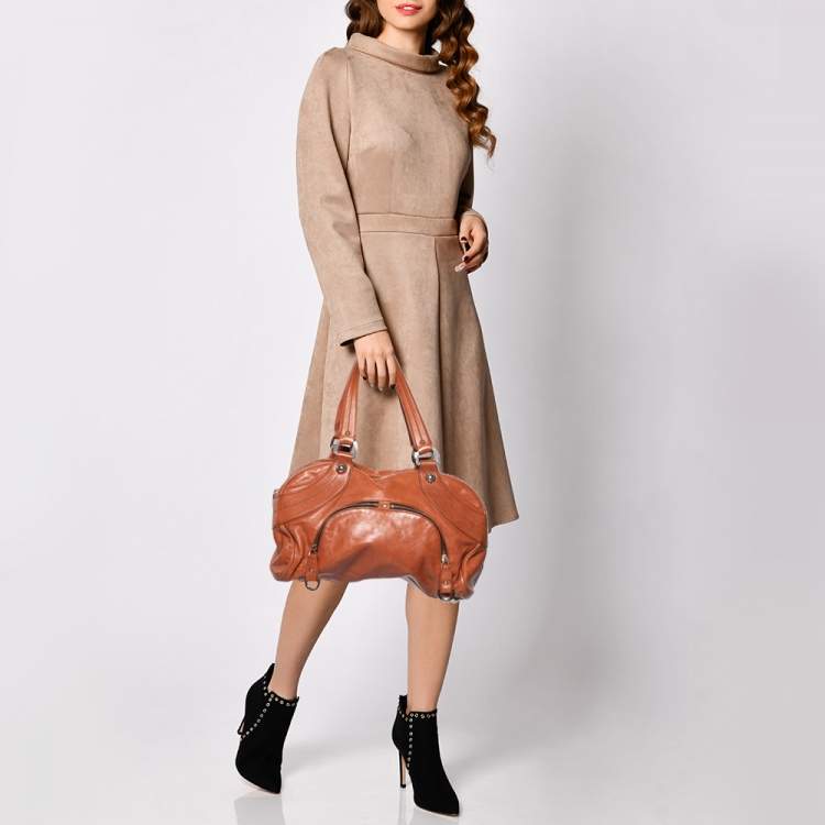 Pre Owned Bally Brown Leather Satchel 