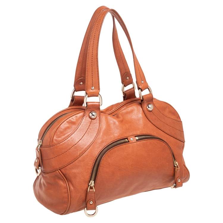 Pre Owned Bally Brown Leather Satchel 