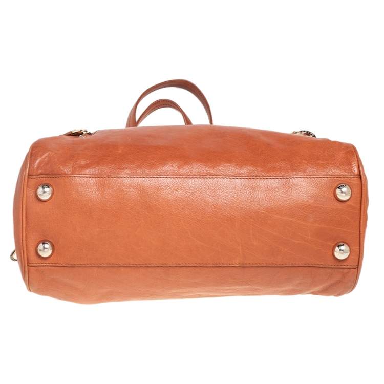 Pre Owned Bally Brown Leather Satchel 