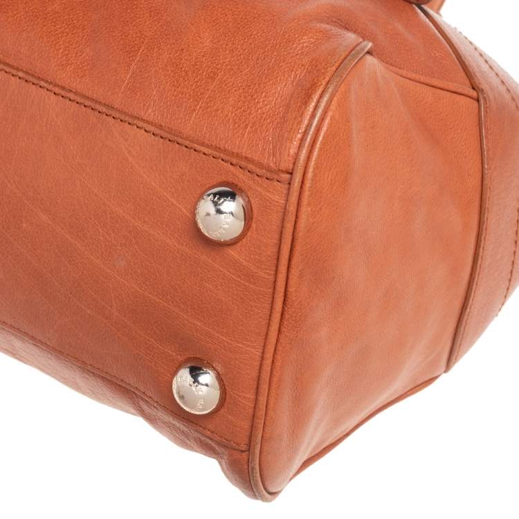 Pre Owned Bally Brown Leather Satchel 