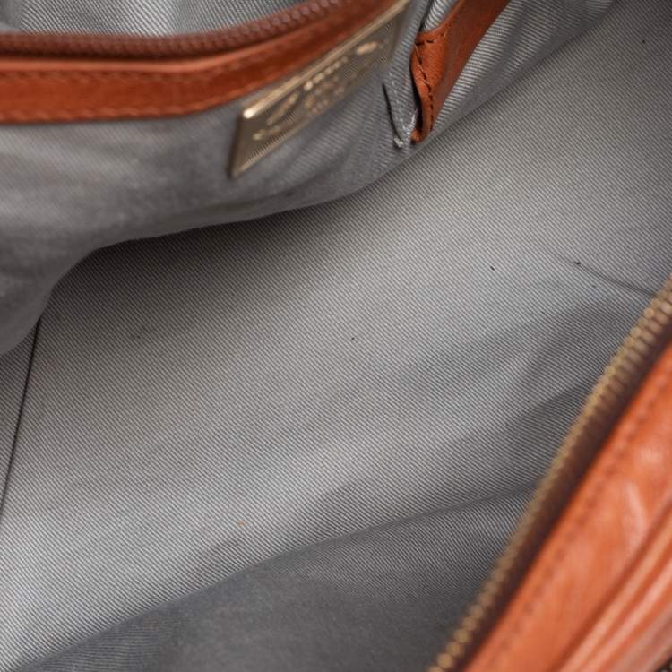 Pre Owned Bally Brown Leather Satchel 