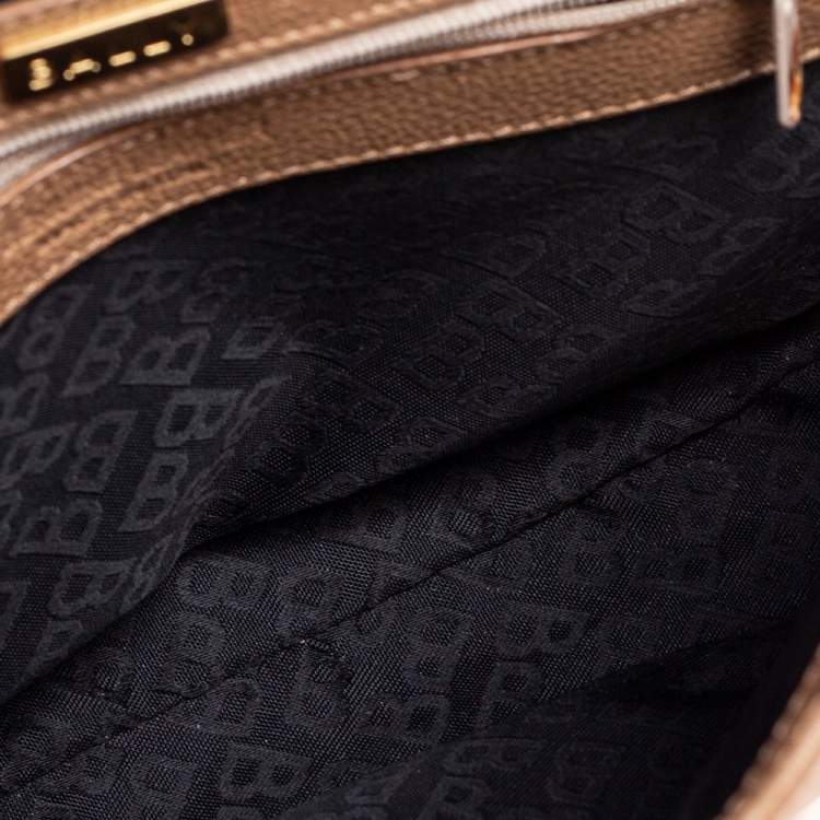 Pre Owned Bally Beige Leather Flap Top Handle Bag