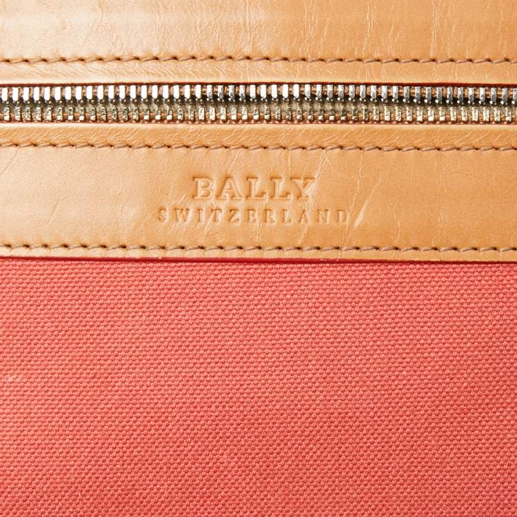 Pre Owned Bally Multicolor Canvas And Leather Shoulder Bag