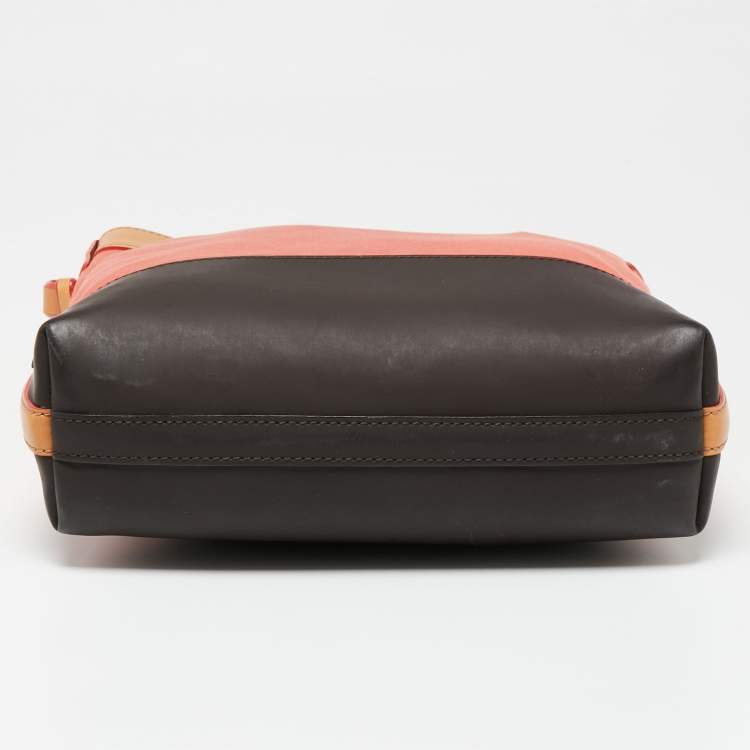 Pre Owned Bally Multicolor Canvas And Leather Shoulder Bag