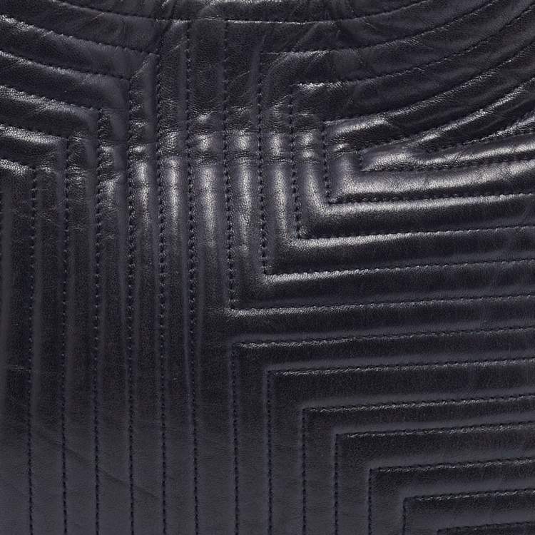 Pre Owned Bally Black Quilted Leather Shoulder Bag