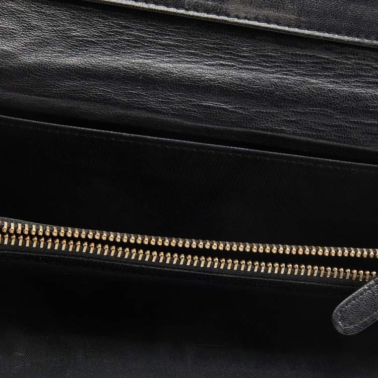 Pre Owned Bally Black Quilted Leather Continental Wallet