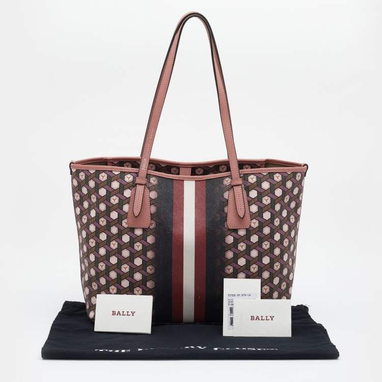 Pre Owned Bally Multicolor Coated Canvas And Leather Bernina Tote