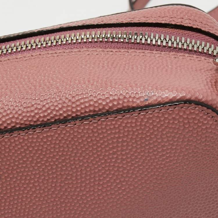 Pre Owned Bally Pink Leather Zip Shoulder Bag