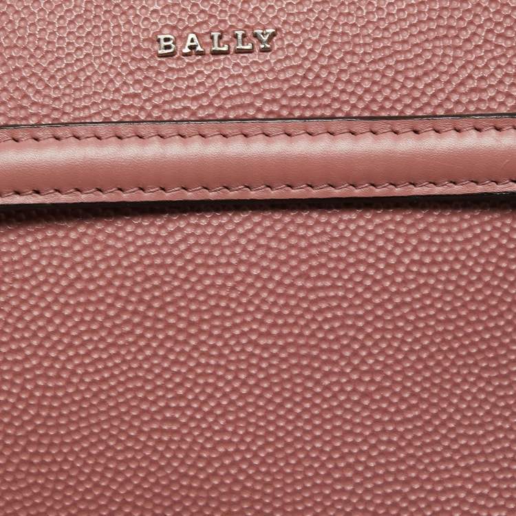 Pre Owned Bally Pink Leather Zip Shoulder Bag