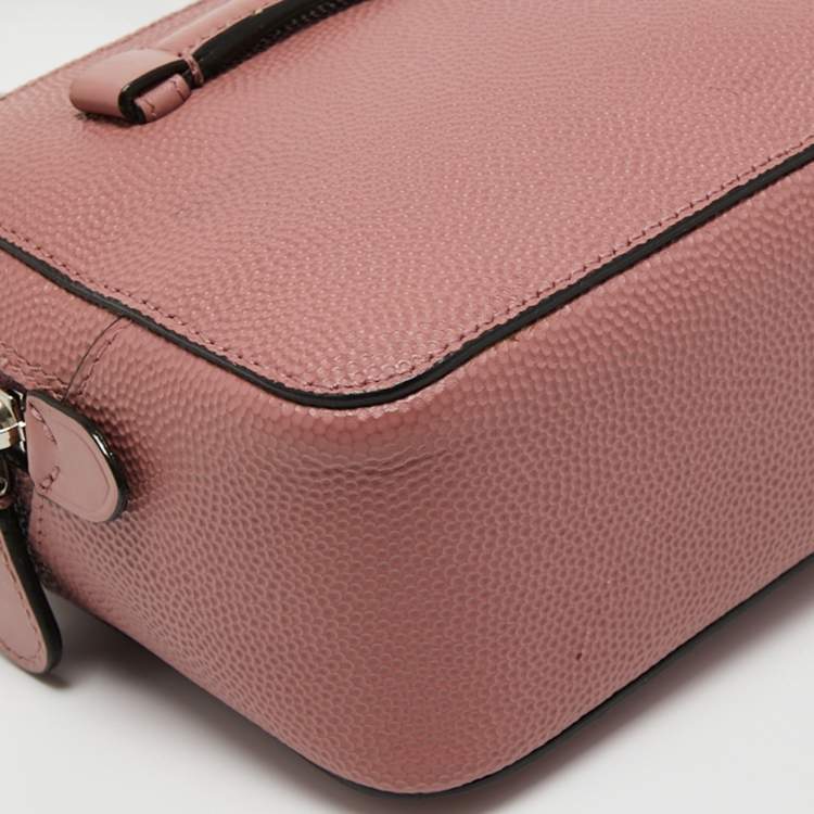 Pre Owned Bally Pink Leather Zip Shoulder Bag