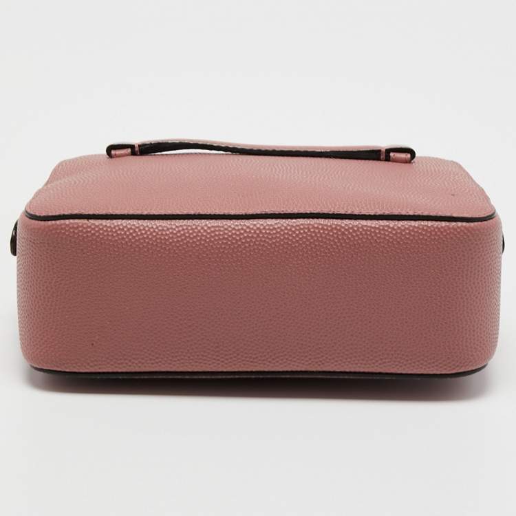 Pre Owned Bally Pink Leather Zip Shoulder Bag