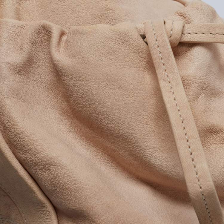Pre Owned Bally Beige Quilt Stitched Leather Tote