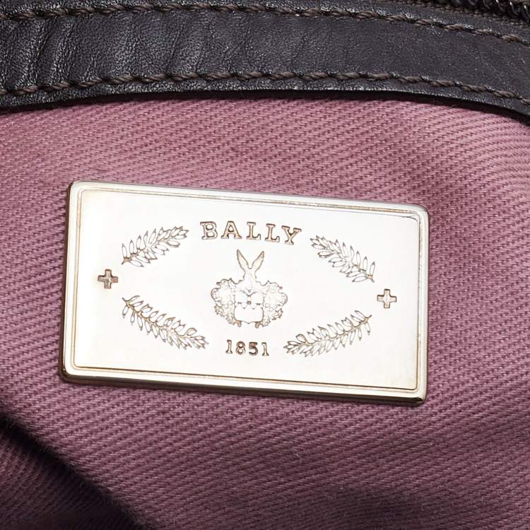 Pre Owned Bally Brown Leather Tulla Boston Bag
