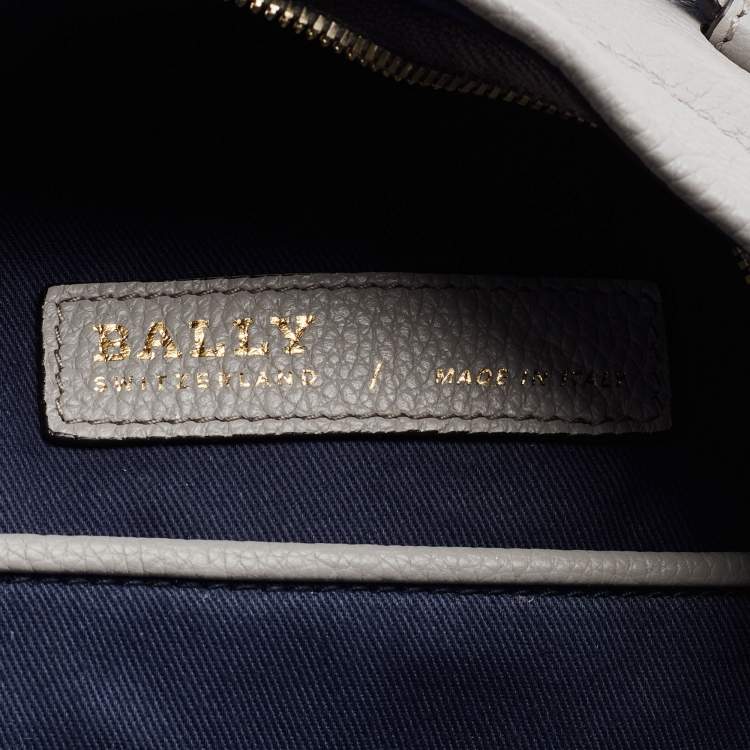 Pre Owned Bally Grey Leather 17 Bovine Backpack