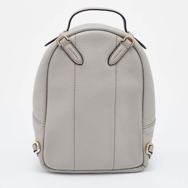 Pre Owned Bally Grey Leather 17 Bovine Backpack