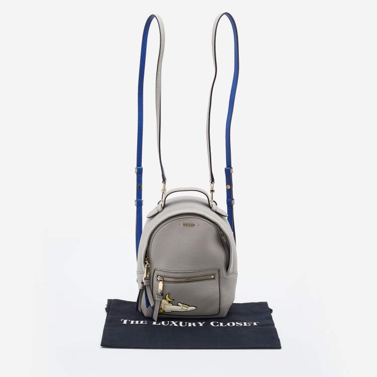 Pre Owned Bally Grey Leather 17 Bovine Backpack