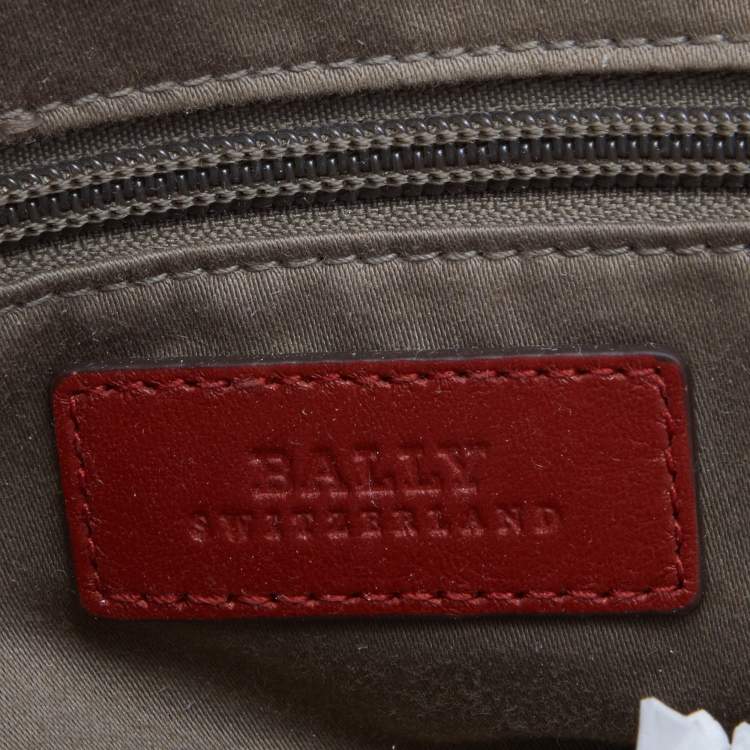 Pre Owned Bally Rust Leather Shopper Tote
