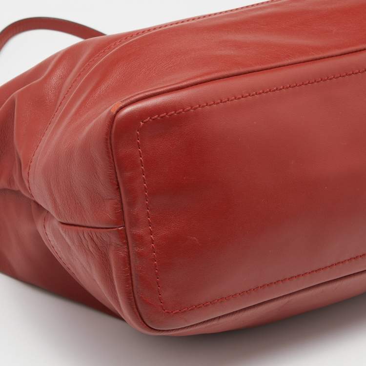 Pre Owned Bally Rust Leather Shopper Tote