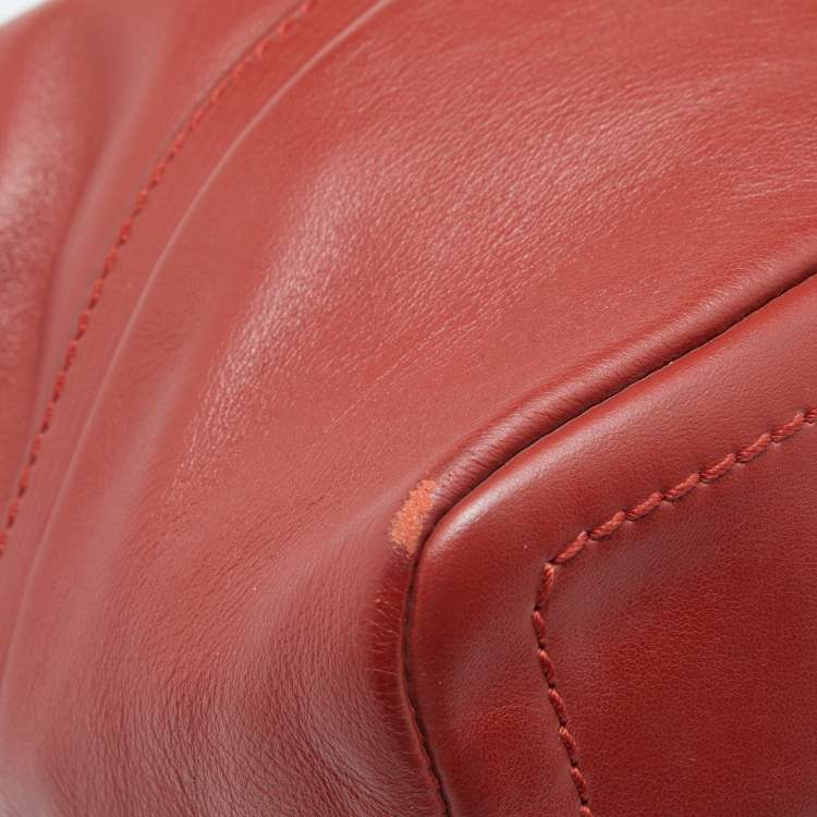 Pre Owned Bally Rust Leather Shopper Tote