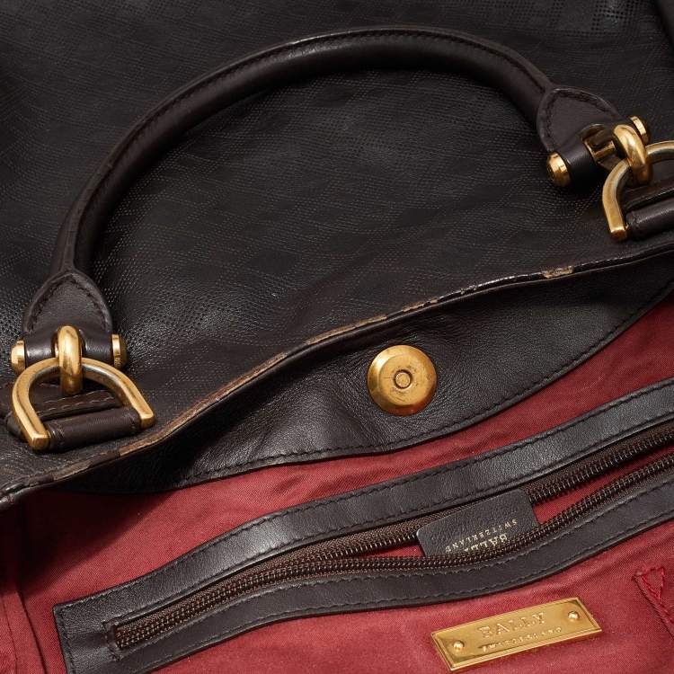 Pre Owned Bally Brown Leather Shoulder Bag