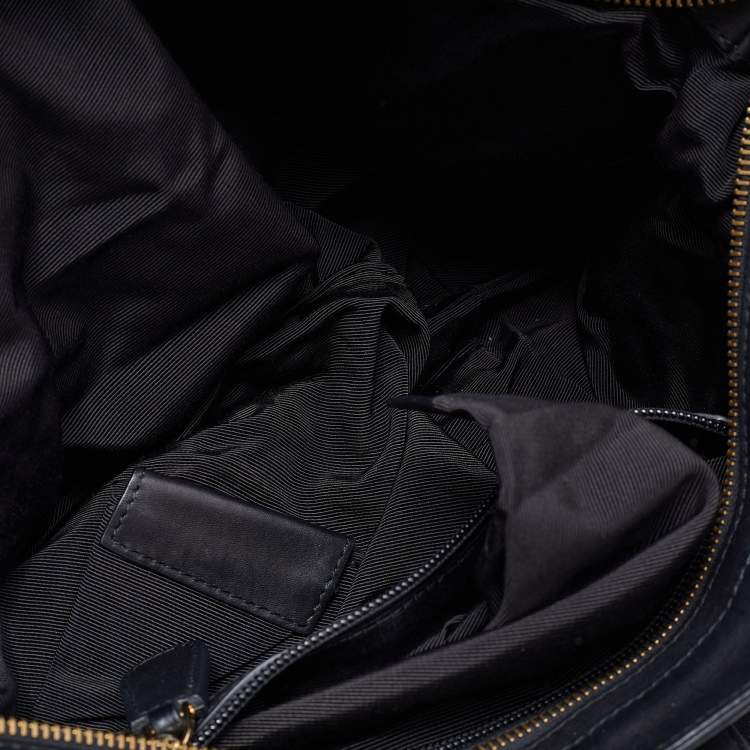 Pre Owned Bally Black Quilted Leather Moreen T Hobo