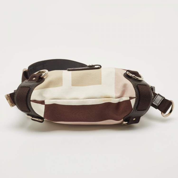Pre Owned Bally Multicolor Canvas and Leather Shoulder Bag