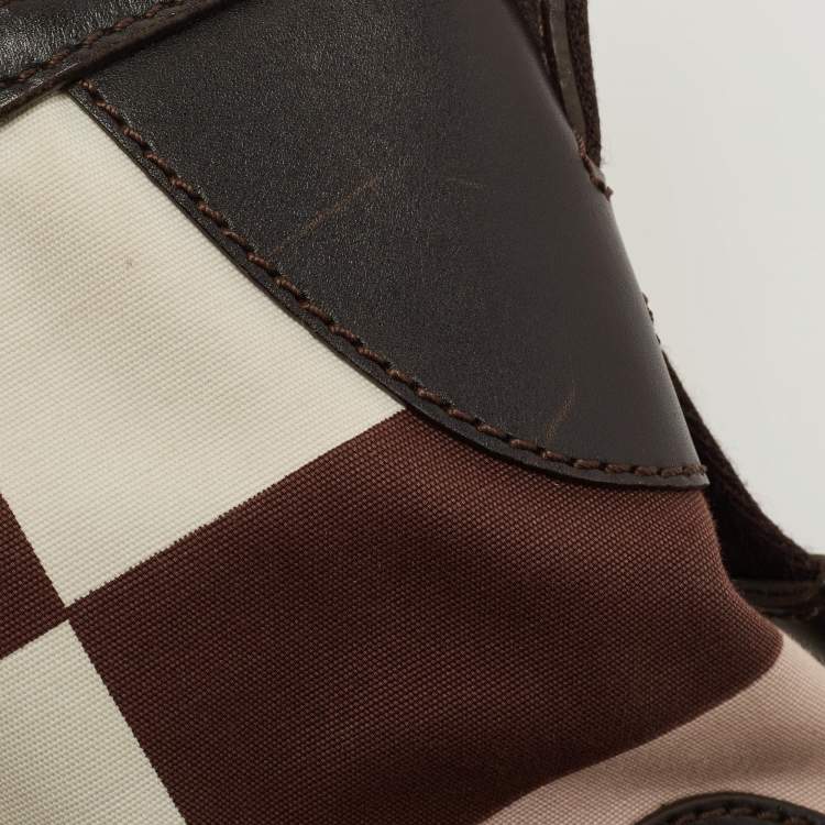 Pre Owned Bally Multicolor Canvas and Leather Shoulder Bag